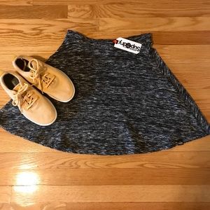 Superdry heathered dark gray skater skirt NWT